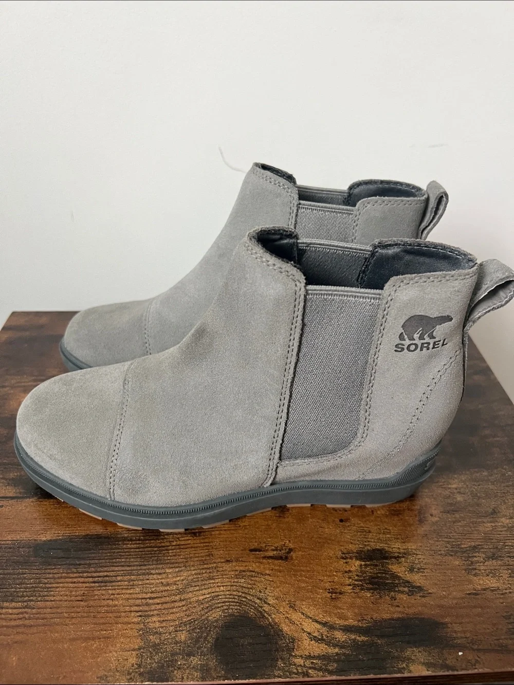 Sorel Women’s Gray Wedge Ankle Boots, size 6 ➡️